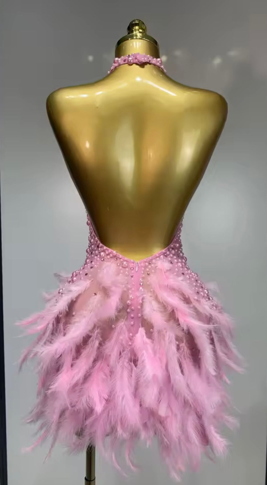 The LUCINDA PEARL FEATHER Dress £85