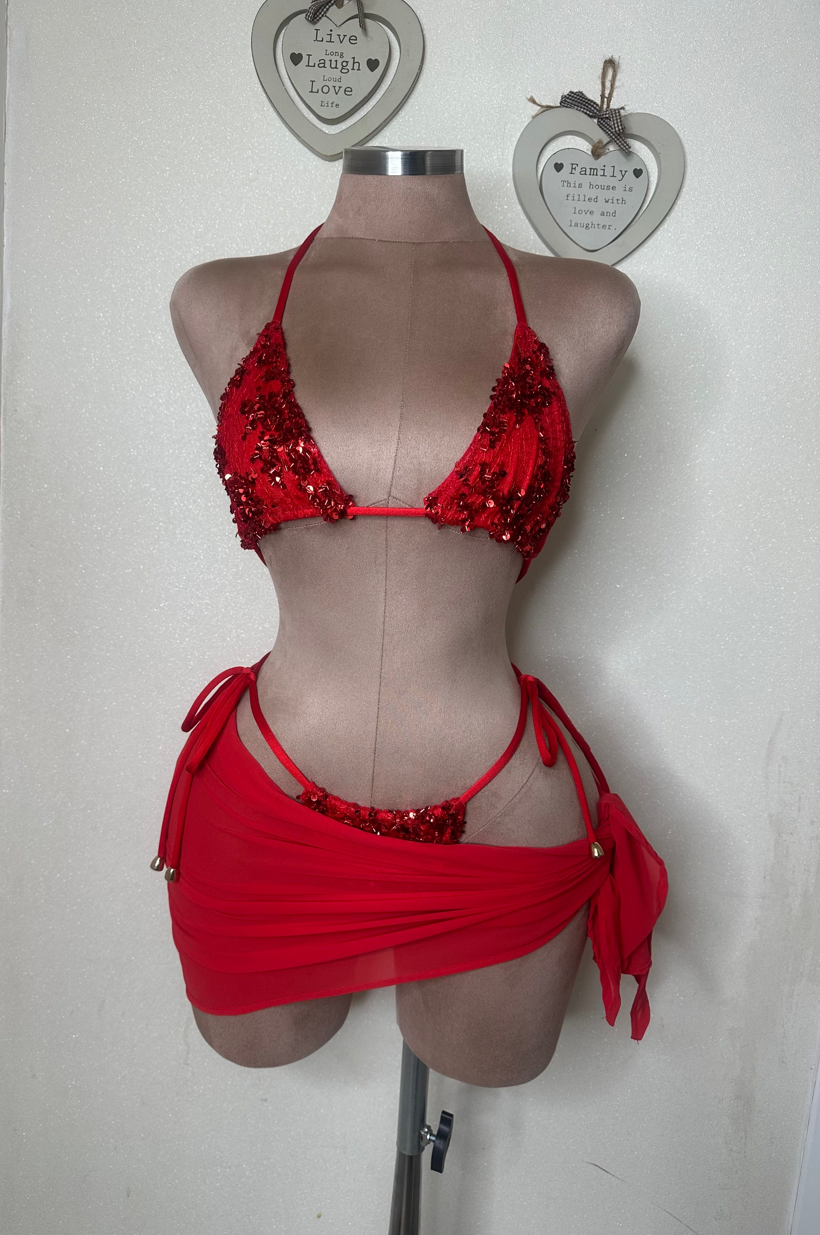 The EVELINA VOGUE CRYSTAL Bikini Includes SARONG £65