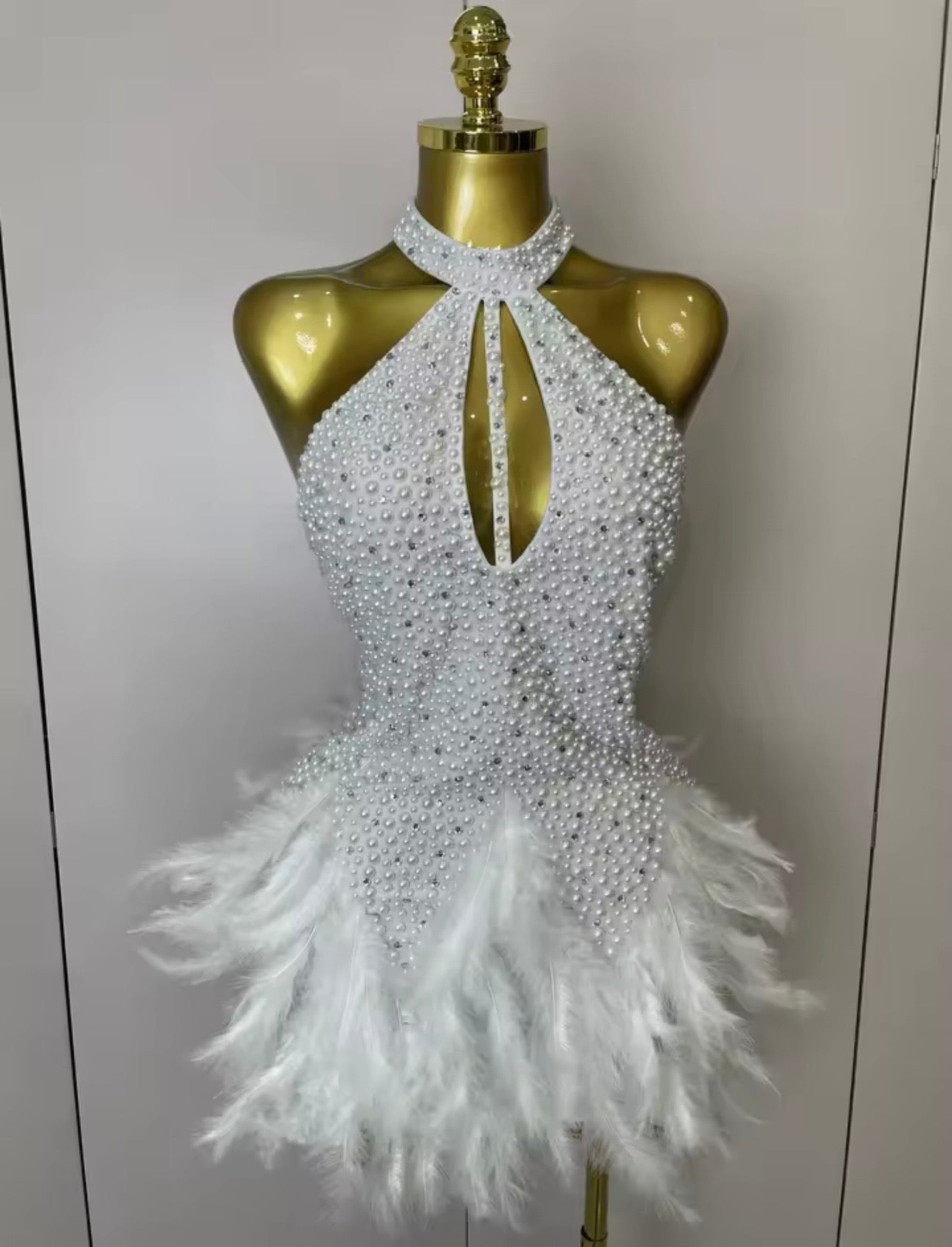 The LUCINDA PEARL FEATHER Dress £89