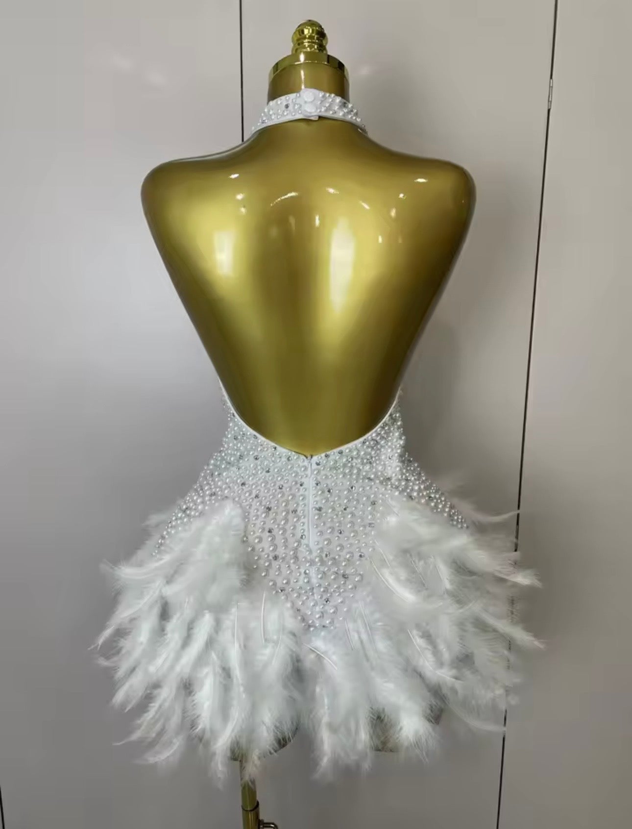 The LUCINDA PEARL FEATHER Dress £89