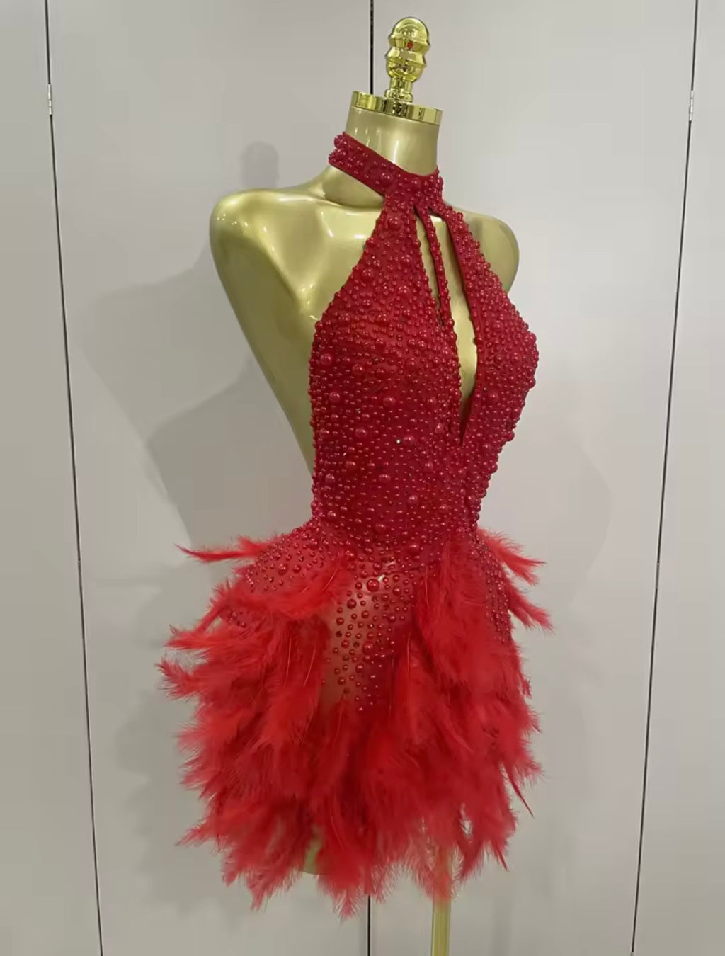 The LUCINDA PEARL FEATHER Dress £89