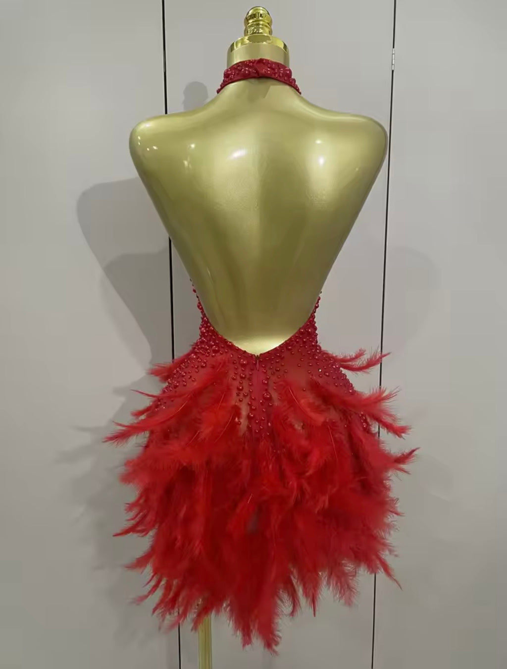 The LUCINDA PEARL FEATHER Dress £89