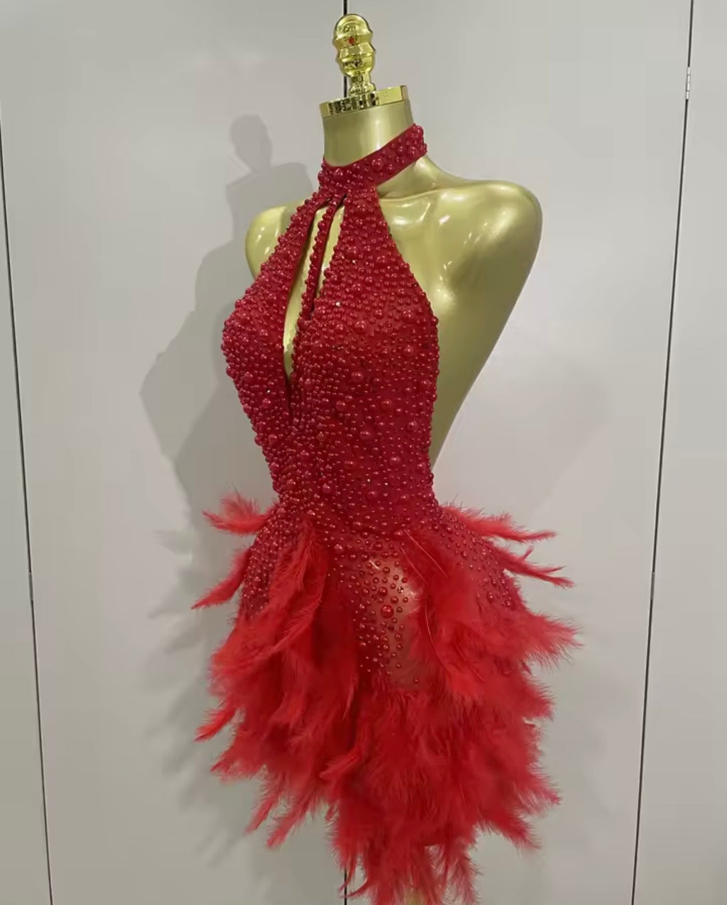 The LUCINDA PEARL FEATHER Dress £89