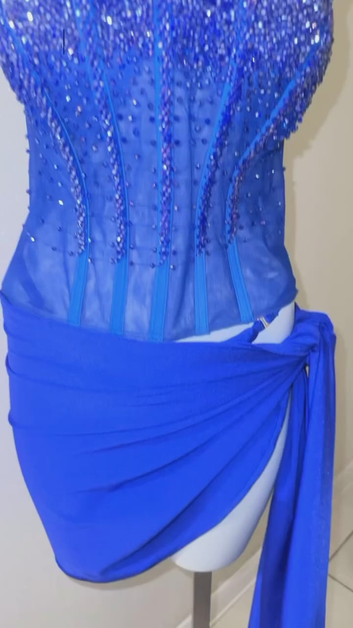 The PARIZ CRYSTALLINE CORSET 2piece £125