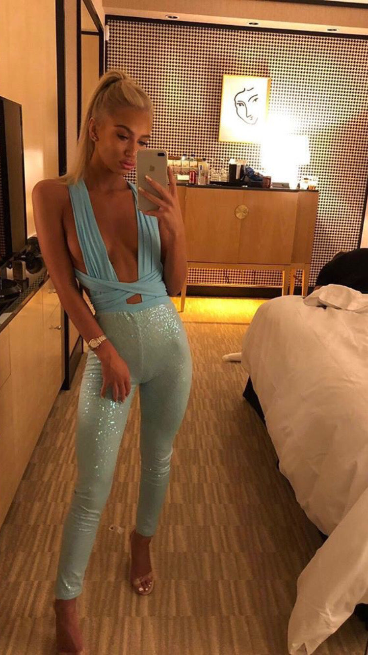 The GISELLE BABYBLUE JUMPSUIT £69