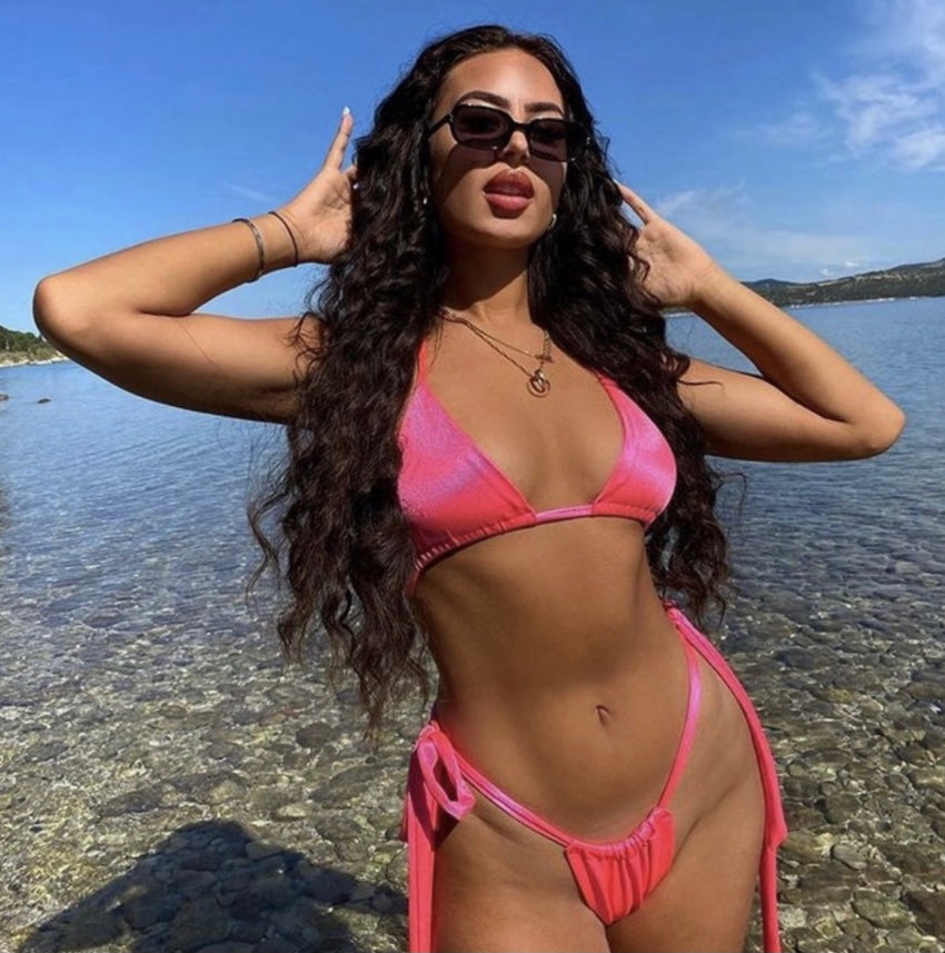 The SATIN BIKINI & MATCHING SARONG £55