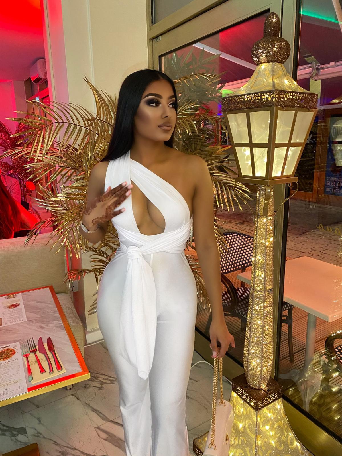The PEARL MULTI-WAY BELL JUMPSUIT £70