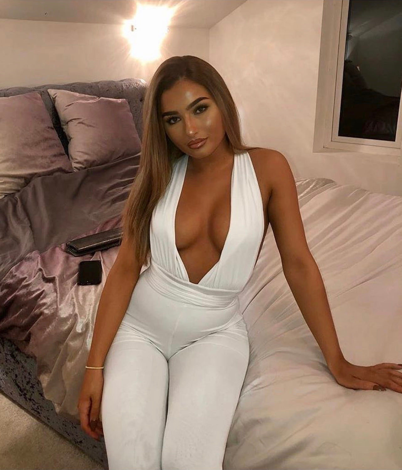 The Pearl Multi-Way White JUMPSUIT £60